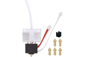 KOYOFEI Kit Hotend pour Elegoo Neptune 4, Neptune 4 Pro, extrudeuse, tête d'impression 3D, kit de bloc de chauffage avec 5 kits de buse en laiton de 0,4 mm supplémentaires et 1 couvercle en silicone
