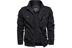 EKLENTSON Hommer Veste Coton Militaire Coupe-Vent Travail Extérieur Cyclisme Hiver Cargo Manteau avec Poches