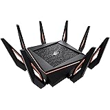 ASUS GT-AX11000 ROG Rapture Gaming kombinierbarer Router (Tethering als 4G und 5G Router-Ersatz, Ai Mesh WLAN System, WiFi 6