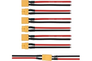 WVXILYR 3 Paires XT60 Connecteur Femelle Mâle, Connecteurs XT60 Mâle et Femelle avec Gaine de Protection et Câble en Silicone 100mm 12AWG, Idéal pour Batteries Lipo, Drones FPV, Voitures RC et Avions