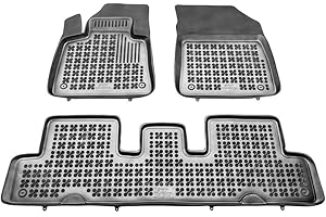 MTM Alfombrillas Goma para Citroen C4 Picasso / C4 SpaceTourer II 5 Asientos 07.2013-11.2020, Tipo Cubeta a Medida Antideslizante con Borde 5 cm, cód. 3D 5318
