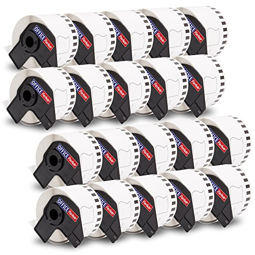 20 compatible etiquetas continuas por BROTHER DK-22205 papel térmico 62mmx30,48m para P-Touch QL 500 500A 500BS 500BW 550 560 560VP 560YX 570 580 580N 650TD 700 710W 720NW 1000 1050 1050N 1060N