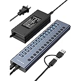 G&uuml;&ccedil;l&uuml; USB 3.2 Hub, ACASIS 16 Bağlantı Noktalı USB 3.2 Hub (8 USB-A 3.2 Bağlantı Noktası+8 USB-C 3.2 Bağlantı Noktası), 96W G&uuml;