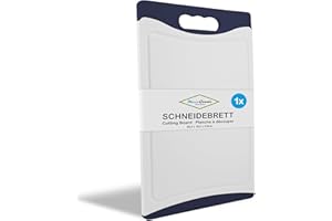 MAXXGOODS Planche à découper antibactérienne, 29 x 20 x 0,8 cm, blanc, réversible - Planches à découper originales de Gerti Gundel