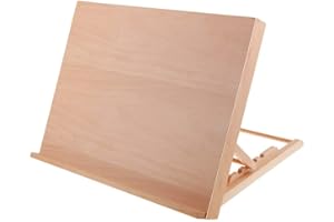 AUSUKY Soporte ajustable de madera A2 para pintura, tablero de dibujo, mesa de lienzo, estación de trabajo, bocetos, caballete de escritorio