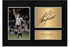 Zulu Image Alan Shearer Newcastle United Signed A4 Printed Autograph Photo Memorabilia Reproduction Print Picture Display No90, Black