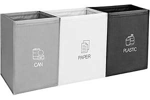 CTDMJ® Contenitori riutilizzabili per il riciclaggio, 3 confezioni di sacchetti per il riciclaggio con manico, impermeabili, set di sacchetti per riciclaggio per cucina, casa, ufficio