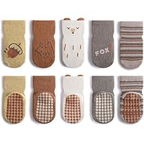 Chaussettes Antidérapantes Simply Kids - Lot De 9 Paires - 80% Coton - Pour Bébés 0-7 Ans - Motifs Animaux
