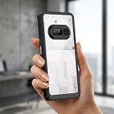 CaseOnn Nothing Phone (3a) Kılıf Kamera Korumalı Darbe Emici Şeffaf Arka Kapak Siyah