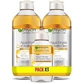 Garnier Micellar Water in Oil All in One Makeup Remover and Cleanse, Pack | Pack of 2 x 400 ml + 1 x 100 ml, Waterproof Makeu