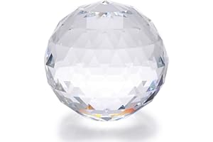 BTSKY 100 mm przezroczysta kryształowa kula - fasetowany pryzmat łapacz słońca szklana kula obserwująca kula do Feng Shui dekoracja domu na wesele