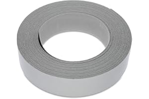 WOODPRESS 22mm Bordatura in Melammina Grigio, Nastro Impiallacciato Pre-Incollato - Rotolo di 7,5 m - Stira il Nastro per un'Applicazione Facile Fai-da-Te – Coprirà il Bordo di un Pannello MDF Standard