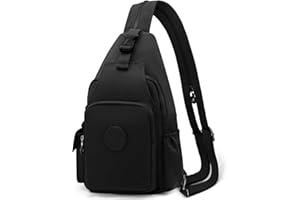 REETEE Bolsa de Pecho para Hombres Mujeres Impermeable Nylon Mochila Cruzada Sling Bag, Pequeñas Bolso Bandolera Cruzada para Viaje, Deporte y Uso Diario