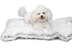 ANWA Calming Dog Blanket, Large Size, Shag Vegan Fur, Soft Multiple Use, 32'' x 25''