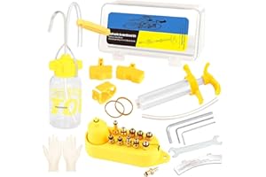 MissFox Kit Purgado Frenos para Shimano - Compatible con Shimano, Tektro, Magura, SRAM - Herramientas Kit de Purga de Frenos de Disco Hidráulico para Bicicletas