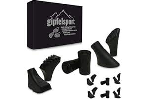 gipfelsport Tampones de Goma para Marcha nórdica - Almohadillas para Bastones de Marcha nórdica y Otros Bastones | adecuados para Asfalto, Grava y montañas