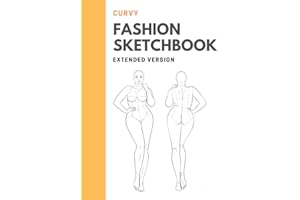 Curvy Fashion Sketchbook: Fashion Design Sketchbook with Curvy Plus Sized Figure Template | Large (8.5''x11'') Size | Extended Version