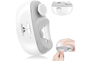 AOOWU Coupe Ongle Electrique, 2 En 1 Coupe Ongle Lime Électrique, Rechargeable USB Coupe-ongles électrique automatique avec 2 Vitesses, Faible bruit avec Lumière LED Pour Bébés Adultes Personnes Âgées