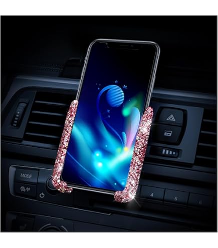 Supporto Per Telefono Con Strass Per Auto Presa D'aria In Cristallo Supporto Per Sfiato Telefono Clip Diaantata Per Interni Auto Supporto Per Sartph - Foto 5