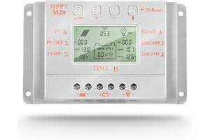 SolaMr 20A Régulateur de Charge Solaire 12V/24V Tension D'identification Automatique Régulateur D'intelligence de Panneau Solaire avec Écran LCD - M20