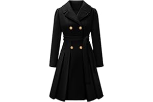 RITOSTA Abrigo Lana Mujer Invierno Elegante Abrigos Paño Largo Chaqueta Entretiempo Gabardina Moda Tench Coat con Botones