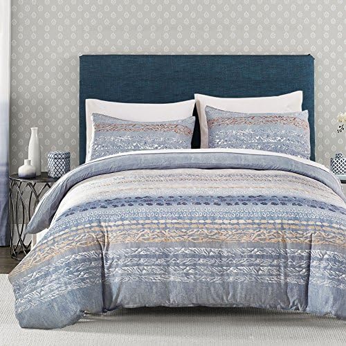 RoyalPie -Duvet Cover Sets- Multi Printed Pattern -Reversible -Machine Washable -with Zipper Closure -3 Piece Bedding Set (Queen, #09)