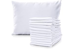 PACIFIC LINENS Pacific Bedding Pillow White 12 Pieces Ear Tips for T Size, Polyester Blend, White, Standard