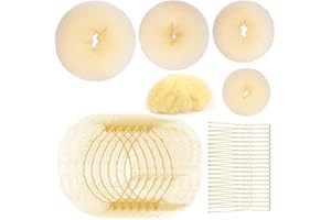 Teenitor Bun kit with 20pcs Blonde Girls Bun Net, 4pcs Hair Bun Maker and 20pcs U Shaped Hair Pins