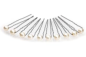 ‎FLEXISTORE 10 x Perlen Haarnadeln - Brauthaarschmuck, Haarschmuck, Perlenhaarnadel | 10PS-Beige