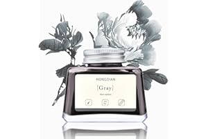 Asvine - Tinta estilográfica embotellada gris, 60 ml, tinta para pluma estilográfica embotellada para escritura y caligrafía, sin carbono