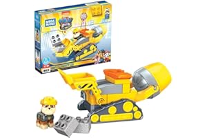 Mega Bloks La Pat'Patrouille : Le film, Engin de Construction de Ruben, 16 blocs de construction et 1 figurine, jouet pour bébé et enfant dès 3 ans, GYW91