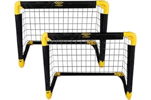 Umbro Football Goals Set of 2 - Goal Post for Garden - Pop Up Goal 50 x 44 x 44 cm - Goals Posts for Kids and Adults - Football Training Equipement Indoor and Outdoor - Plastic