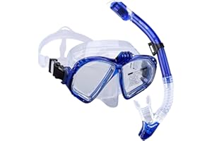 Supertrip Premium Snorkel Set Adult Diving Mask Snorkeling Diving Swimming Goggles Mask Dry Snorkel Set with Camera Mount