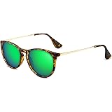 SUNGAIT Occhiali da sole vintage con forma arrotondata per uomo e donna stile classico e retrò
