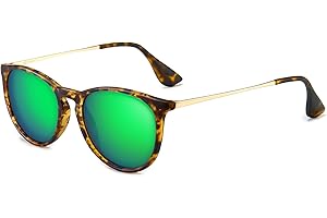 SUNGAIT Occhiali da sole vintage con forma arrotondata per uomo e donna stile classico e retrò