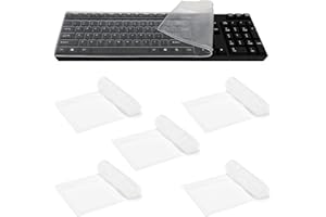Boyigog 5 Stück Ultra Dünn Tastaturschutz, Wasserdichte Anti-Staub Silikon Universal Desktop Computer Tastatur Hautschutzfolie