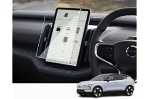 KZIOACSH Tempered Glass for Volvo EX30 2024 2025 12.3 inch, 9H Hardness Scratch Resistant Anti Glare GPS Navigation Protective Film Ultra Clear Anti Fingerprint Center Control Touchscreen Protector