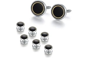 Wynameleri Best Man Gi-fts for Wedding Box for Cuff-links Mens, Manager Gi-fts, Formal Copper Gi-fts for Men Brother Adult, Stylish Cufflinks for Men