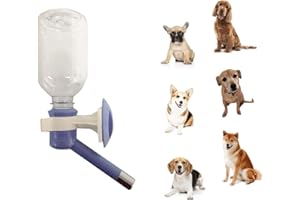 Choco Nose Patented No-Drip Small-Medium Sized Dogs/Cats Water Bottle/Feeder Pet Cages Crates 300ML Mess Free Leak-Proof Nozzle 16mm Blue (C590)