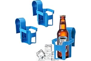 KUBDPQOR 3 Stück Blauer Getränkehalter Pool, Wasserbecher Hängehalter für Schwimmbecken, Poolside Getränkehalter, Aufbewahrungskorb für Getränken, Bier, Cocktails, Sonnenbrillen