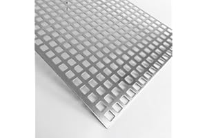 BESTELL_DEIN_BLECH Lochblech Alu QG10-15 Aluminium 2mm Zuschnitt individuell auf Maß NEU günstig (500 mm x 500 mm)