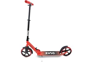 Zinc Cruise Kids Scooter – Big Wheel Kick Scooter for Ages 6+, Foldable 2-Wheel Scooter with 200mm Wheels, Lightweight, Height Adjustable, Rear Footbrake, Supports up to 100kg