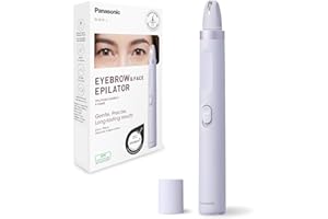 ‎PANASONIC Panasonic ES-EF10-V503 Augenbrauen- & Gesichtshaar-Epilierer für Frauen, Augenbrauenformer, Augenbrauenepilierer, LED-Licht, kompaktes Stiftdesign, Betrieb mit AA-Batterien, Helllila