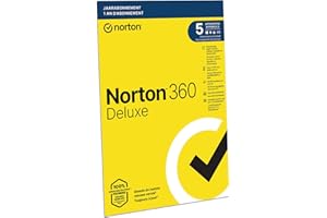 Norton 360 Deluxe 2025, Antivirus Software, Internet Security, 5 Devices, 1 Year, Secure VPN and Password Manager, PCs, Macs, Tablets & Smartphones, Envelope, Fits in Mailbox