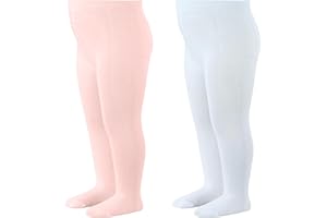 bistyle Baby Girls Tights Thick Leggings Soft | Warm Organic Cotton Stockings Pantyhose | Newborn Infant Toddler 2 Pack