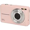 Goshyda Digital Camera, FHD 1080P Vedio Camera Autofocus Camera, 44MP Compact Small Digital Point and Shoot Camera with 16X Digital Zoom, for Boys Girls Kids (Pink),