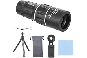 CTDMJ 12x52 Monocular Telescope High Power, Monoculars for Adults with BAK4 Prisms, FMC Lens, Upgraded Tripod, Cell Phone Holder, Compact Waterproof Monocular for Birdwatching,Hiking,Camping