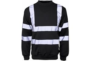 LIZZIE JACOBS Hi-Viz Fleece-Pullover mit Rundhalsausschnitt, hohe Sichtbarkeit, Sicherheit, Arbeit, super weich, warm, kuschelig, Fleece-Oberteile