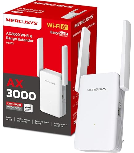 Répéteur WiFi 6 Antennes Puissantes 300 M² – Amplificateur WiFi Extérieur 3 Modes + 2 Ports LAN RJ45