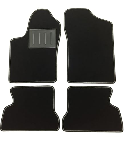 MTM Tappetini Per Lancia A112 1969-1986 Su Misura, In Moquette Nera Con Bordino Antiscivolo - Set 4 Pezzi Made In Italy